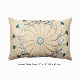 Linen Ferris Wheel - Beige, Metallic Blue Linen Duvet Cover Set