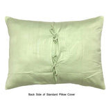 Ribbon Elegance - Green, Multicolor Satin Duvet Cover Set