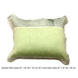 Ribbon Elegance - Green, Multicolor Satin Duvet Cover Set
