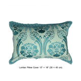 Damask Beauty - White, Blue Cotton Duvet Cover Set