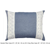 Hakoba Elegance - Blue, White Cotton Duvet Cover Set