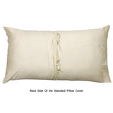 Fern Embroidery - Ivory, Blue, brown Cotton Duvet Cover Set