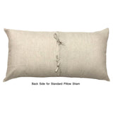 Linen Ferris Wheel - Beige, Metallic Blue Linen Duvet Cover Set