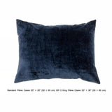 Blue Geometric Embrodiery - Light Blue, Dark Blue Velvet Duvet Cover Set