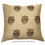 Paisley Love - Beige, Brown Cotton Duvet Cover Set