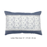 Hakoba Elegance - Blue, White Cotton Duvet Cover Set