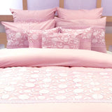 Pink And Lace - Pink, White Cotton Duvet Cover Set