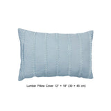 Grey Adornment - Grey, Light Blue Cotton Duvet Cover Set