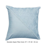 Grey Adornment - Grey, Light Blue Cotton Duvet Cover Set