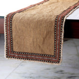 Mozambique - Beige Burlap & Cotton Decorative Table Runners