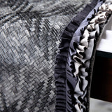 Grey Slither - Grey Leather Decorative Table Runners