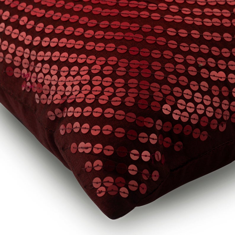 Dots of Cheer Red Circles Throw Pillow Cover