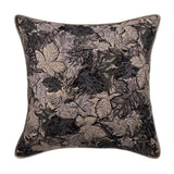 Maple Days - Red & Grey Satin Throw Cushion  Cover