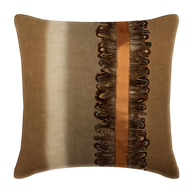 Feather Friend Beige Texture Decorative Euro Sham
