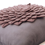 Flowerbed - Purple Felt Throw Cushion Cover