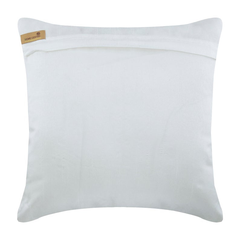 Lattice Blues Embroidered Throw Pillow Cover