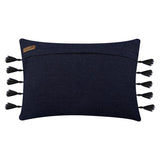 Leopard Gold - Blue Cotton Lumbar Cushion Cover