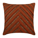 Orange Suede Throw Pillow Cover Crystal Rust