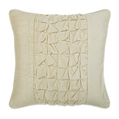 Ivory Velvet Throw Cushion Cover Knotted Ivory