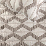 Pattern Flatter - Linen Ivory, Taupe Decorative Bed Runner and Cushion Cover