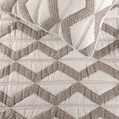 Pattern Flatter - Linen Ivory, Taupe Decorative Bed Runner and Cushion Cover