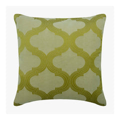 Trellis Weave Green Geometric Throw Cushion Cover
