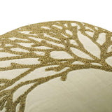 Gold Forest Embroidery Decorative Euro Sham