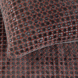 Ditto Dots - Velvet Peach, Grey Decorative Bed Runner and Cushion Cover