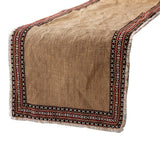Beige Burlap & Cotton  Decorative Table Runners Mozambique