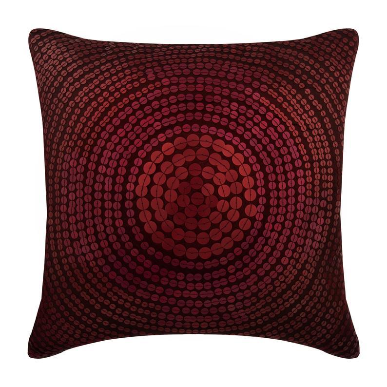 Dots of Cheer Red Sequins Decorative Euro Shams