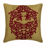 Red Damascus Gold Damask Decorative Euro Shams