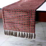 Dot Matrix - Grey & Pink Velvet Decorative Table Runners