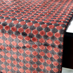 Dot Matrix - Grey & Pink Velvet Decorative Table Runners