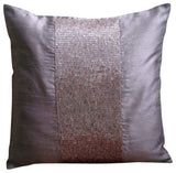 White Sparkle - White Art Silk Throw Pillow Cover