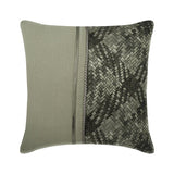 Grey Half Tone Leather Decorative Euro Sham