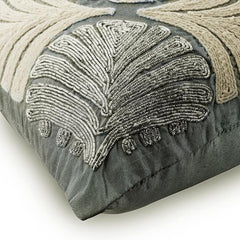 Moderno Two Silver Silk Throw Cushion Cover