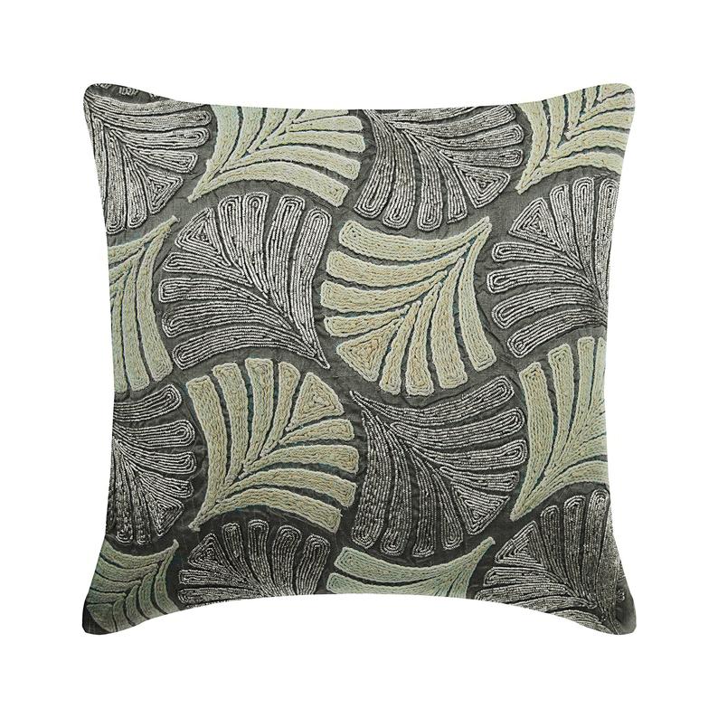 Moderno Two Zardosi Embroidery Throw Cushion Cover