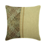 Grey Half Tone - Grey Linen & Faux Leather Throw Cushion Cover