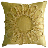 Gray Vine Blooms - Gray Art Silk Decorative Euro Sham