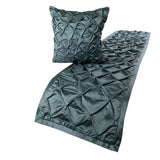 Blue Satin Decorative Bed Runner and Cushion Cover, Satin Nights