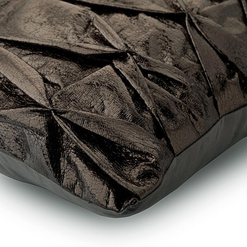Stunning Charcoal Textured Throw Pillow Cover