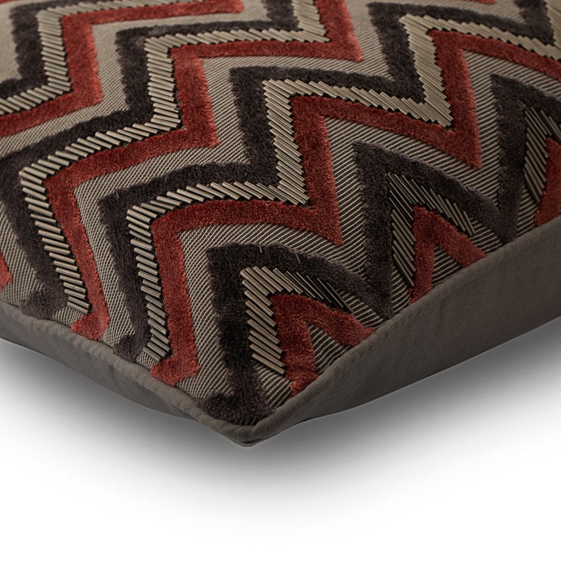 Dress Chevron Grey Silver Throw Cushion Cover