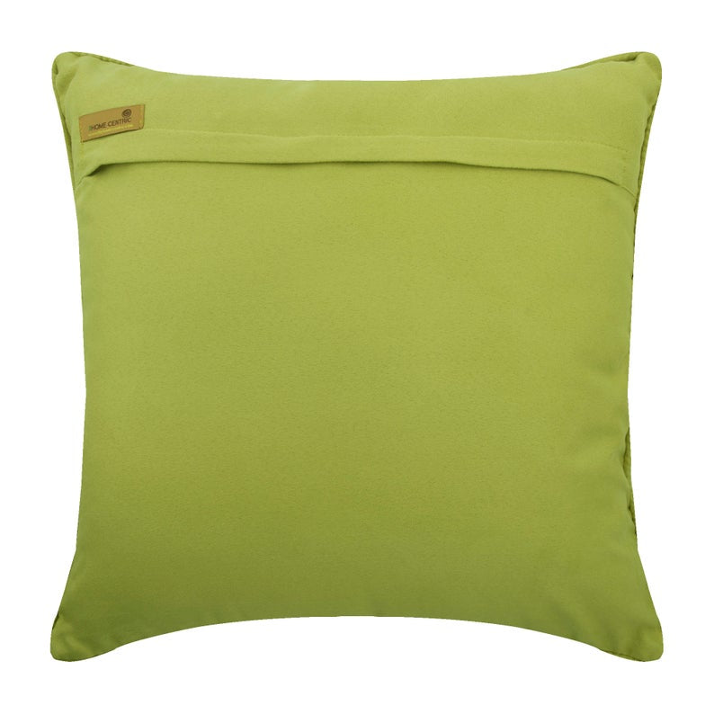 Trellis Weave Green Throw Cushion Cover