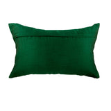 Emerald Beauty - Green Silk Decorative Lumbar Pillow Cover