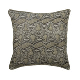 Wild Side Silver Beaded Throw Pillow Cover