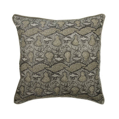 Wild Side Silver Beaded Throw Pillow Cover