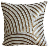 Diva - Brown Art Silk Throw Pillow Cover