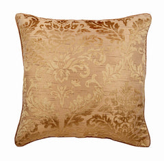 Peachy Beige Damask Throw Cushion Cover