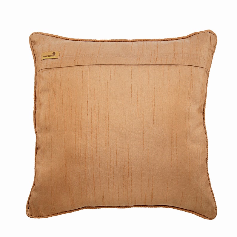 Peachy Beige Pink Velvet Throw Cushion Cover