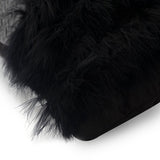Furry World Textured Leather Throw Pillow Cover